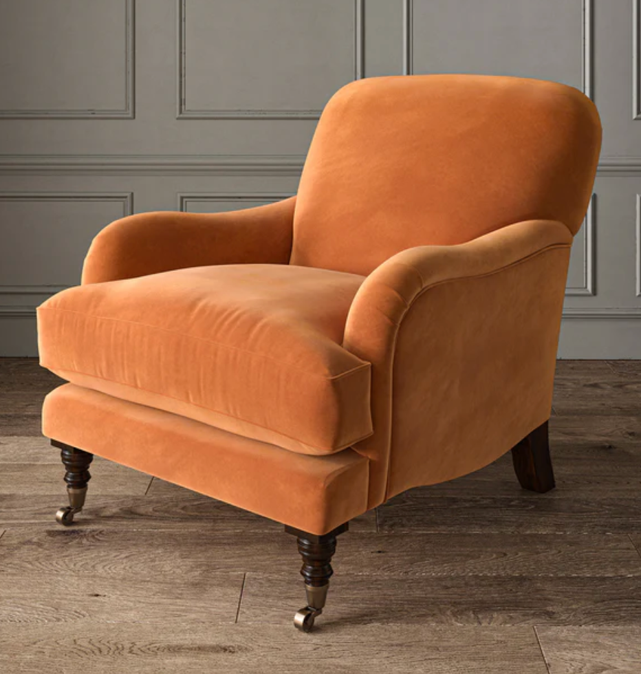 Mandarin - Omega iii Velvet by Linwood - Fabric, Curtains, Roman Blinds chair