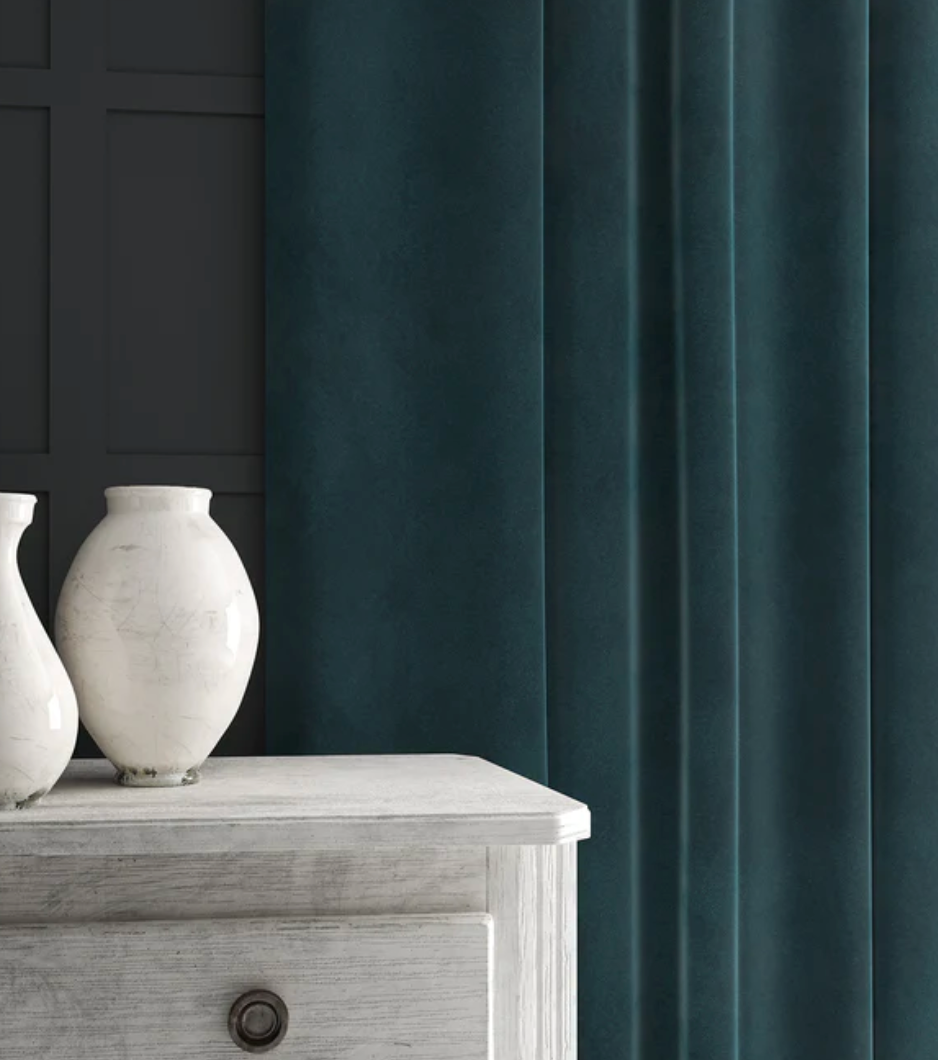 Neptune - Omega iii Velvet by Linwood - Fabric, Curtains, Roman Blinds