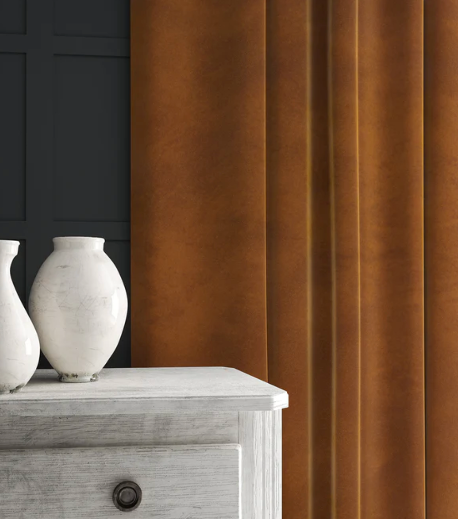 Spice - Omega iii Velvet by Linwood - Fabric, Curtains, Roman Blinds 