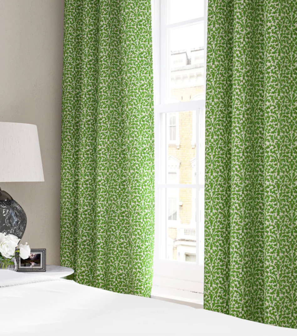 Moss - Bagatelle Fabric Linwood 100% Linen curtain