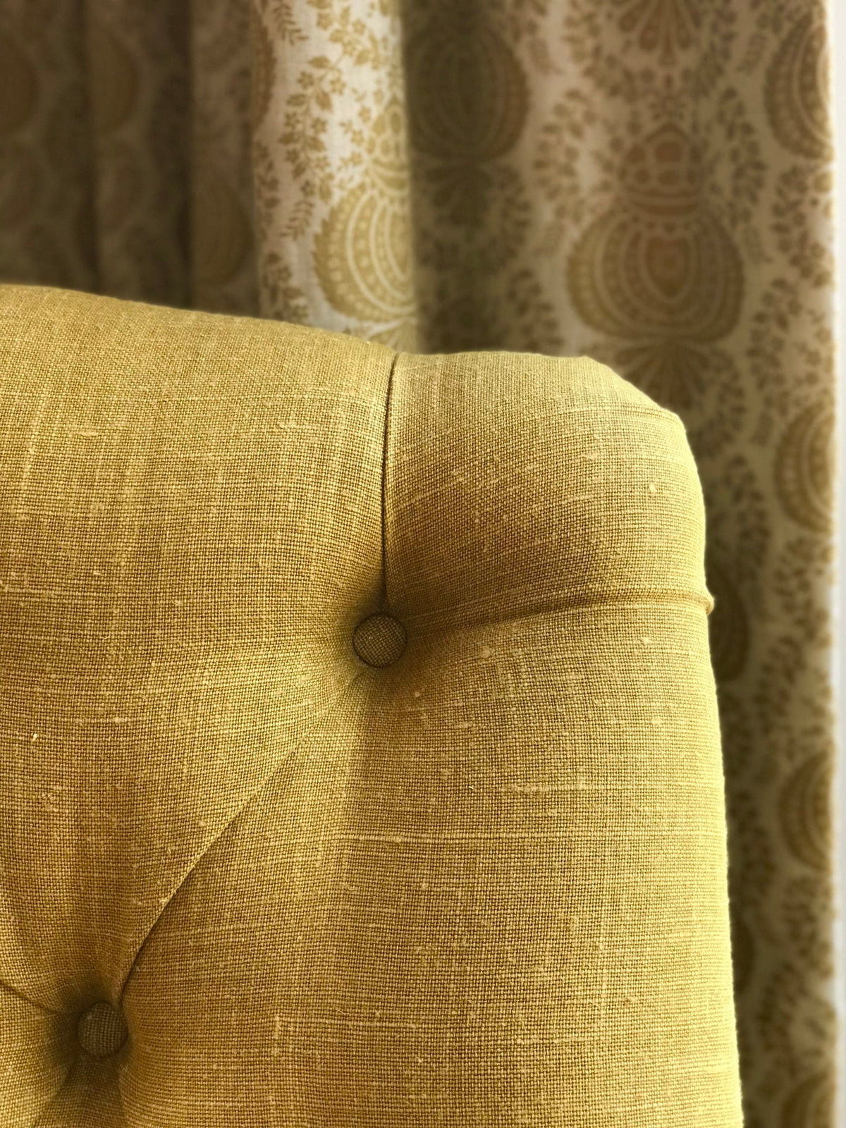 Kate Forman Laundered Linen - Mustard Made to Measure Roman Blinds – image 4