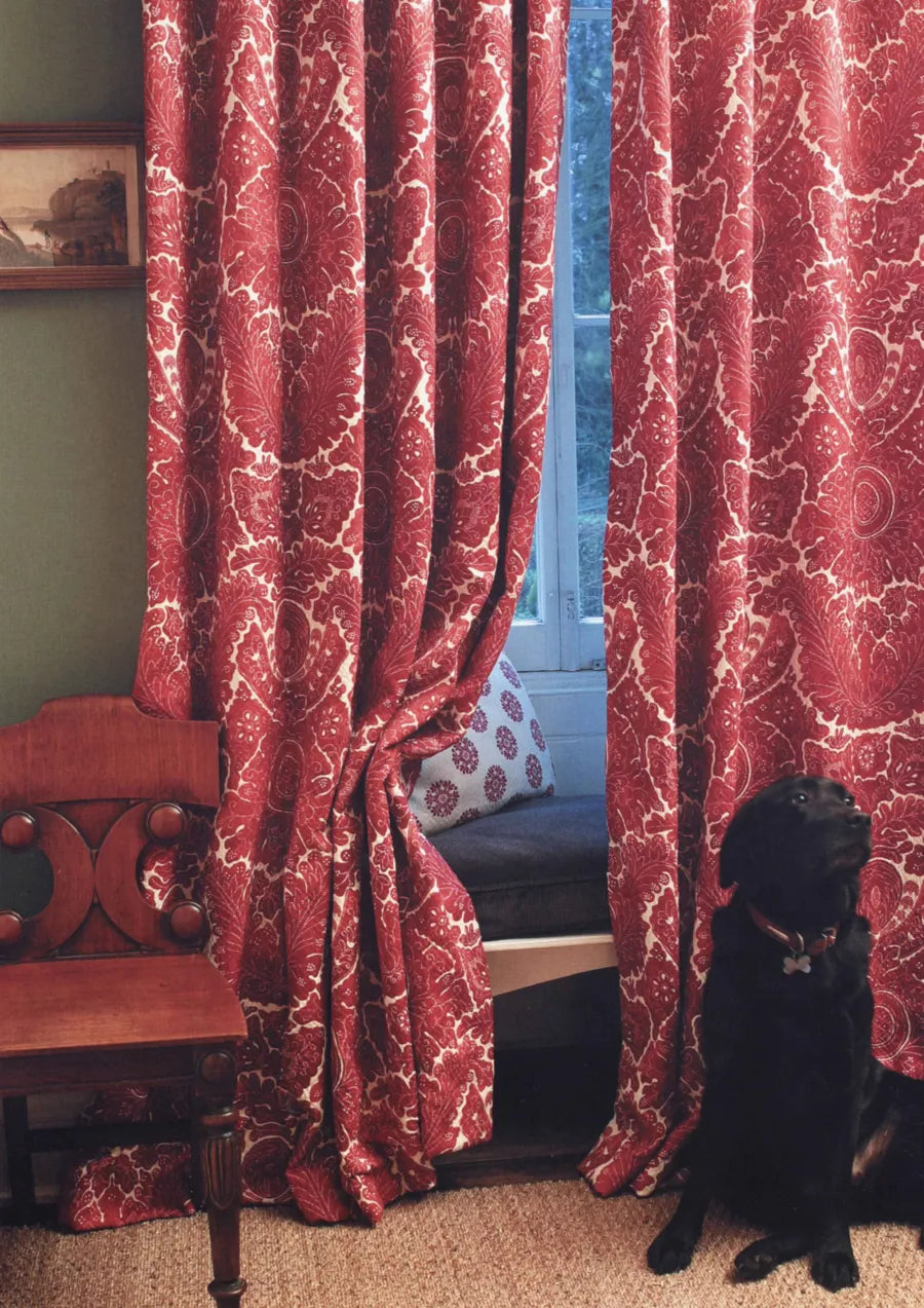 Lewis & Wood Nantes Madder Red Made to Measure Roman Blinds – lifestyle photograph