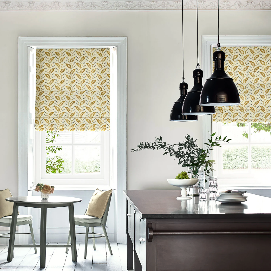 Nutmeg - Babette , Flori Collection by Linwood - Roman Blind