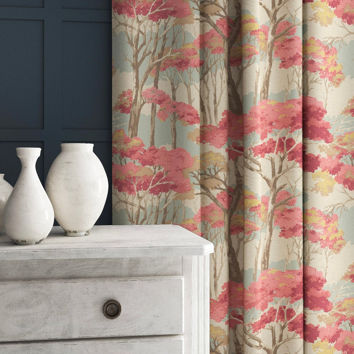 Linwood Arboreal Cloud FR Made to Measure Curtains