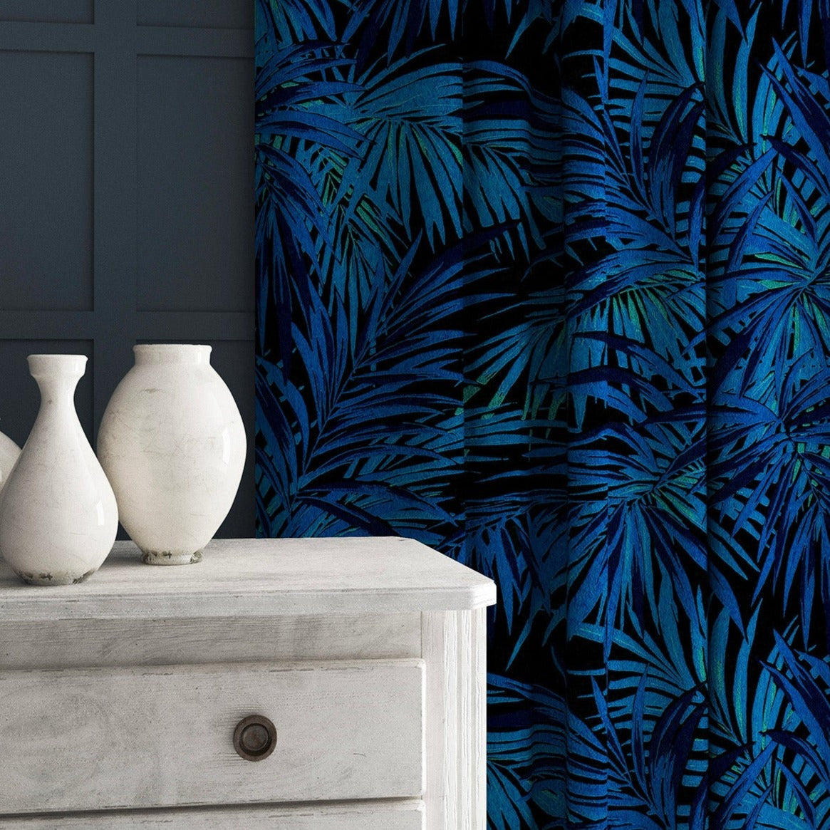 Linwood Butterfly Palm Electric FR Made to Measure Curtains