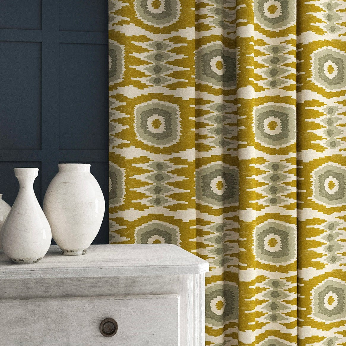 Linwood Casper Ochre FR Made to Measure Curtains