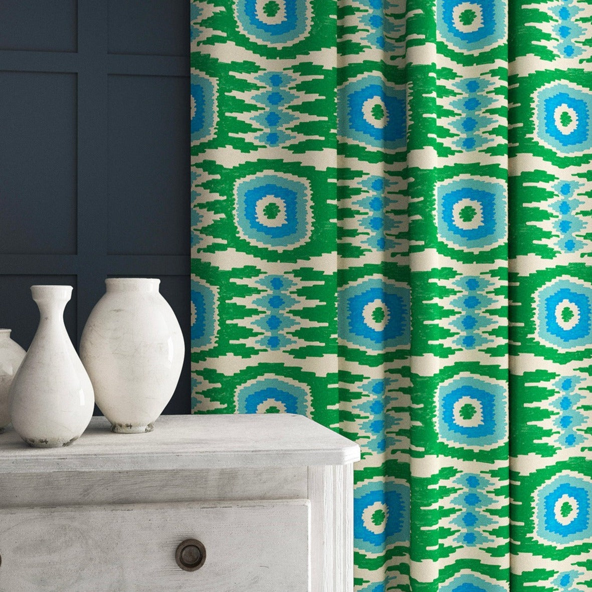 Linwood Casper Seagreen FR Made to Measure Curtains