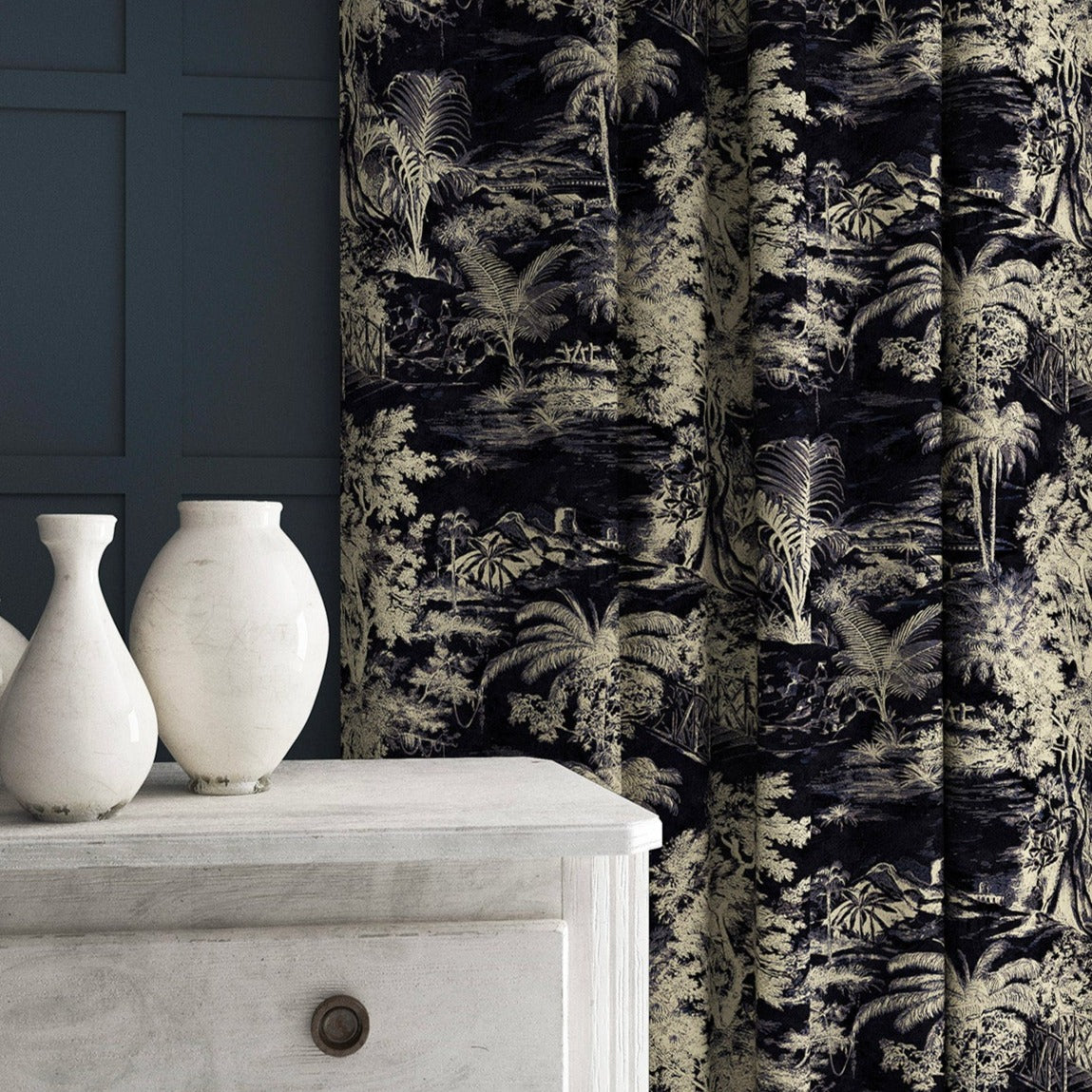 Linwood Heat of the Night Onyx FR Made to Measure Curtains