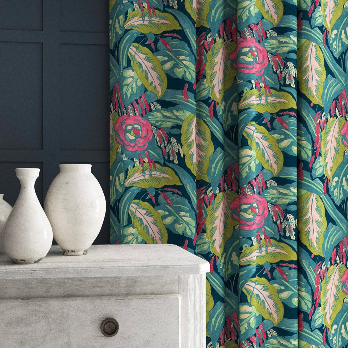 Linwood Les Fauves Cerulean FR Made to Measure Curtains