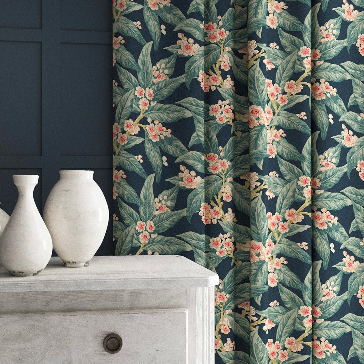 Linwood Loseley Velvet Lagoon FR Made to Measure Curtains