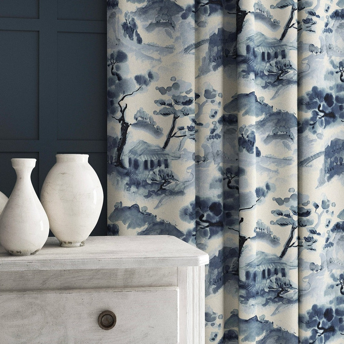 Linwood Mountain Retreat Ink FR Made to Measure Curtains
