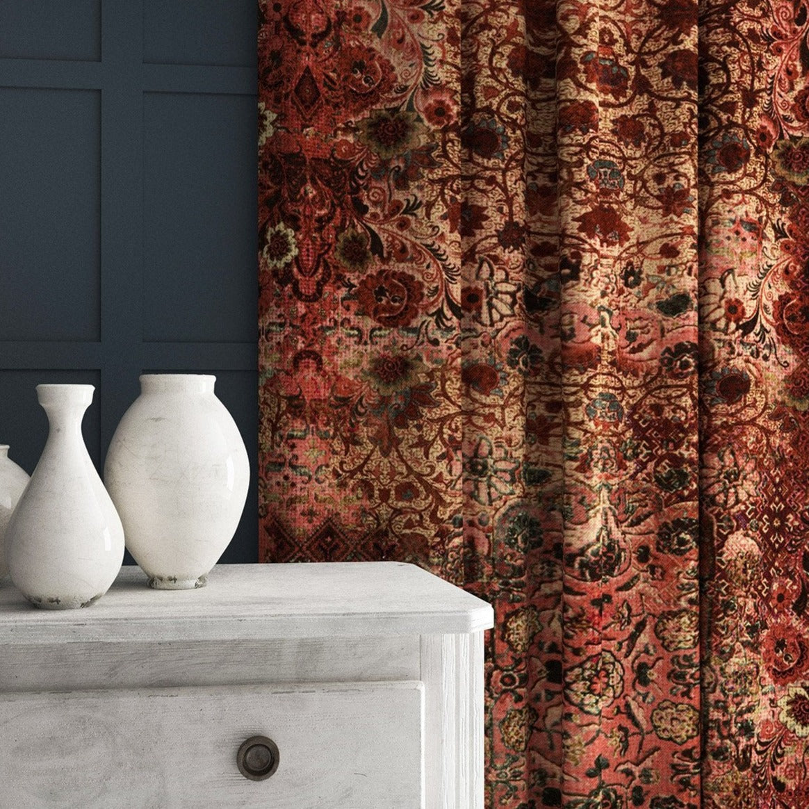 Linwood Olivia Cinnamon FR Made to Measure Curtains