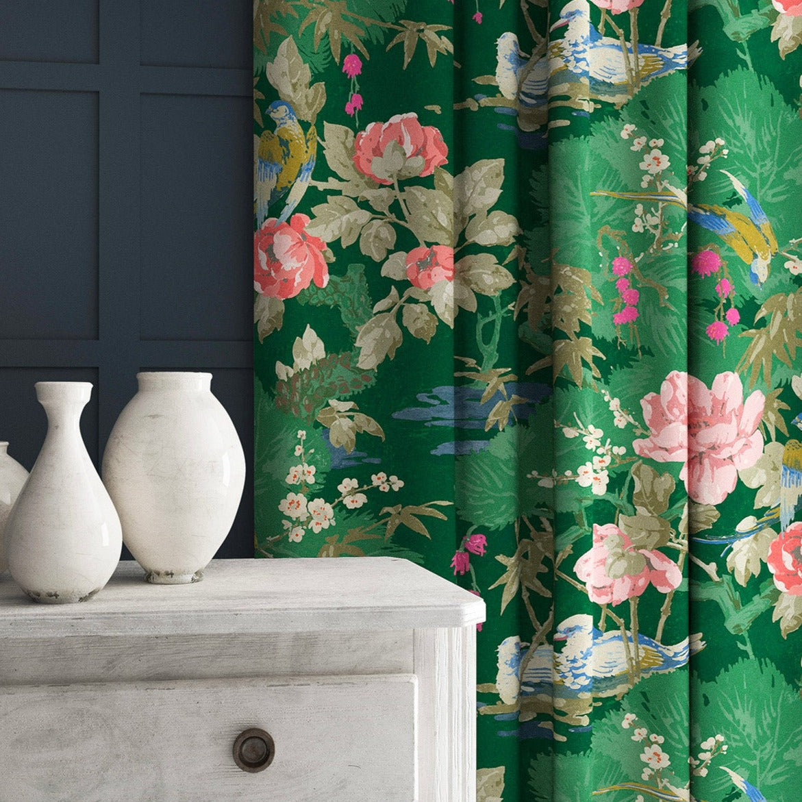 Linwood On The River Emerald FR Made to Measure Curtains