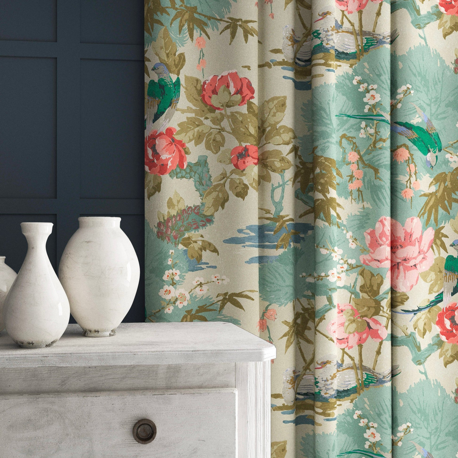 Linwood On The River Ivory FR Made to Measure Curtains