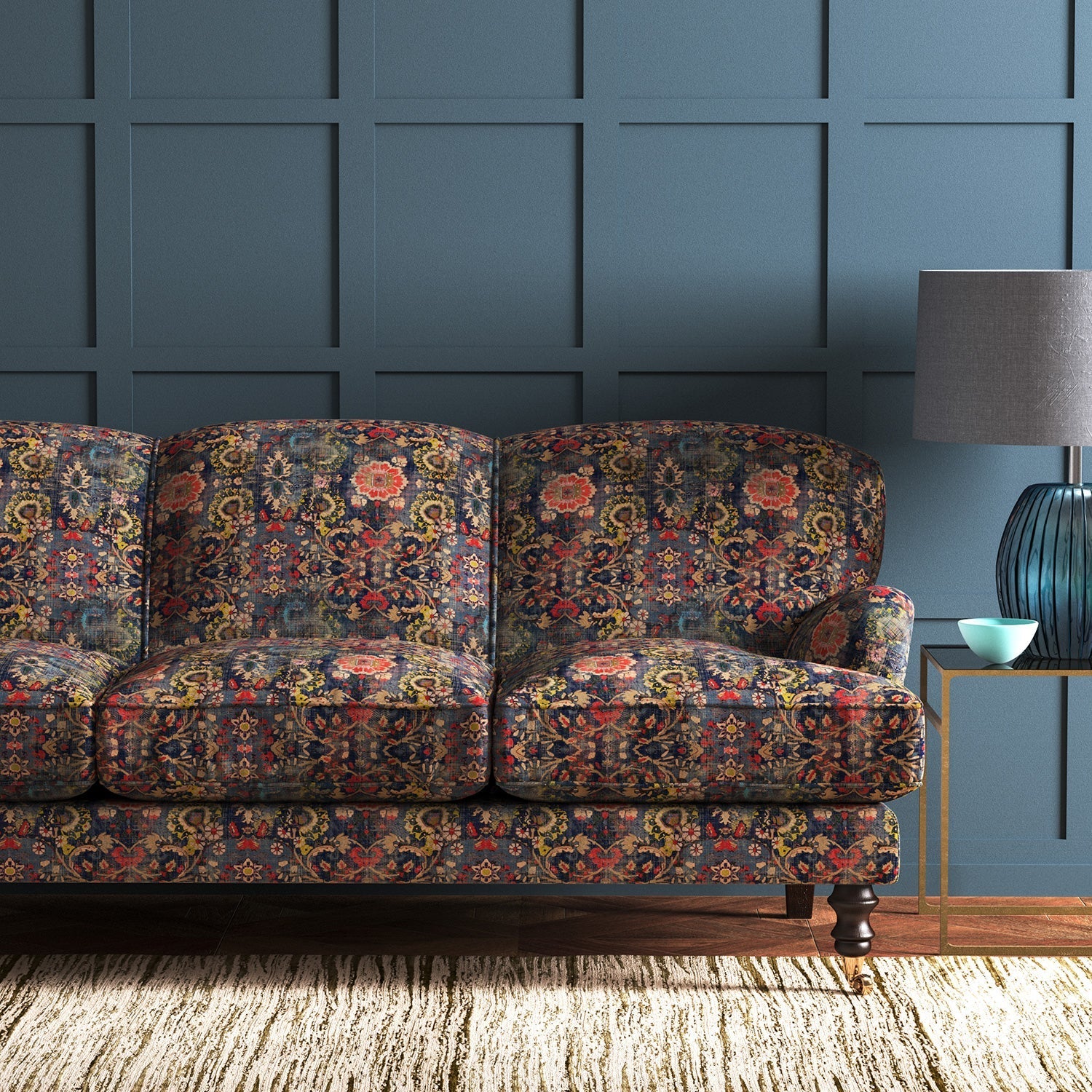 Linwood Genie Blue FR Made to Measure Curtains
