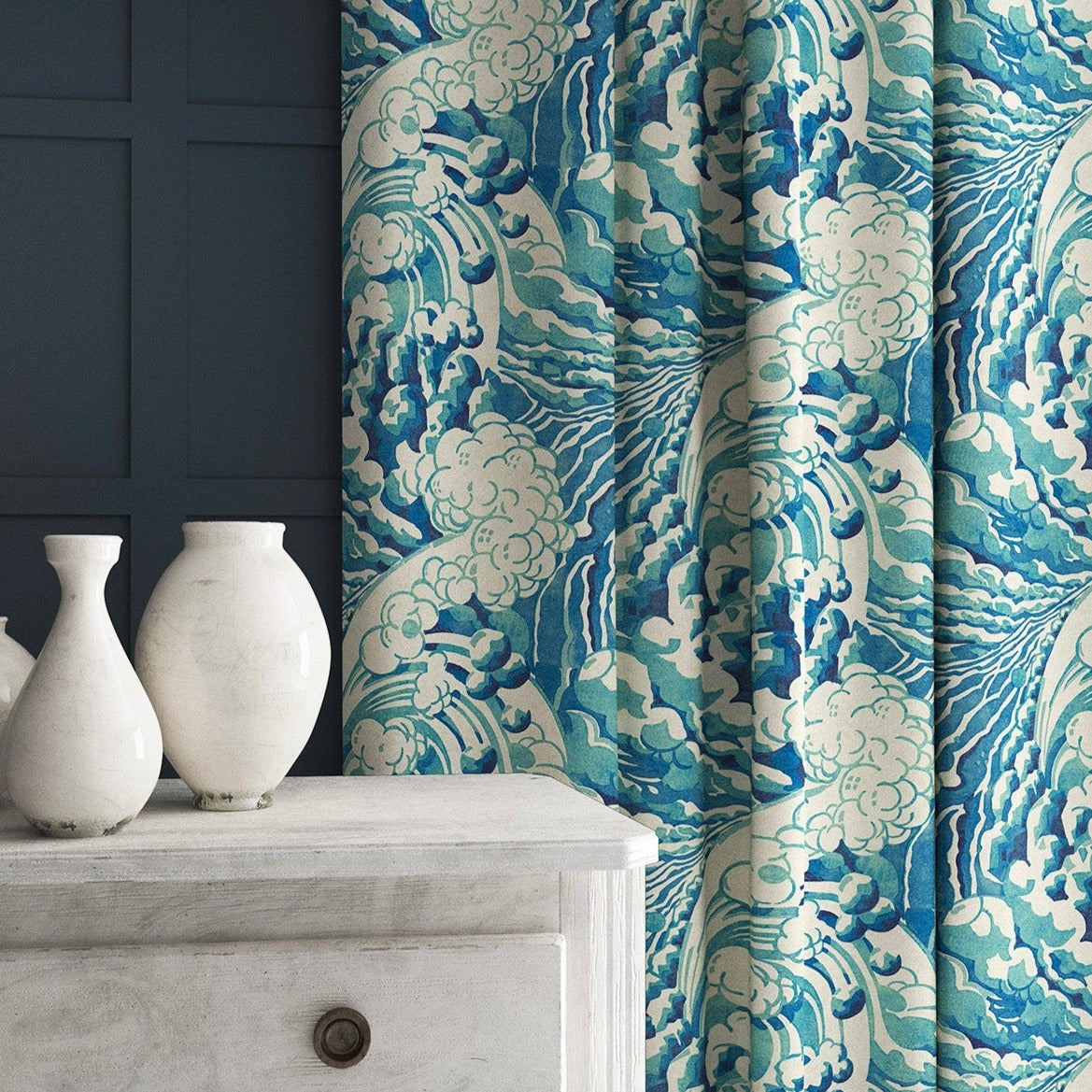 Linwood The Wave Mineral FR Made to Measure Curtains