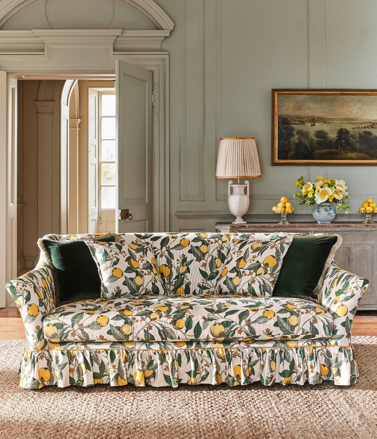 James Hare Orange Grove Lemon and Lime Made to Measure Roman Blinds