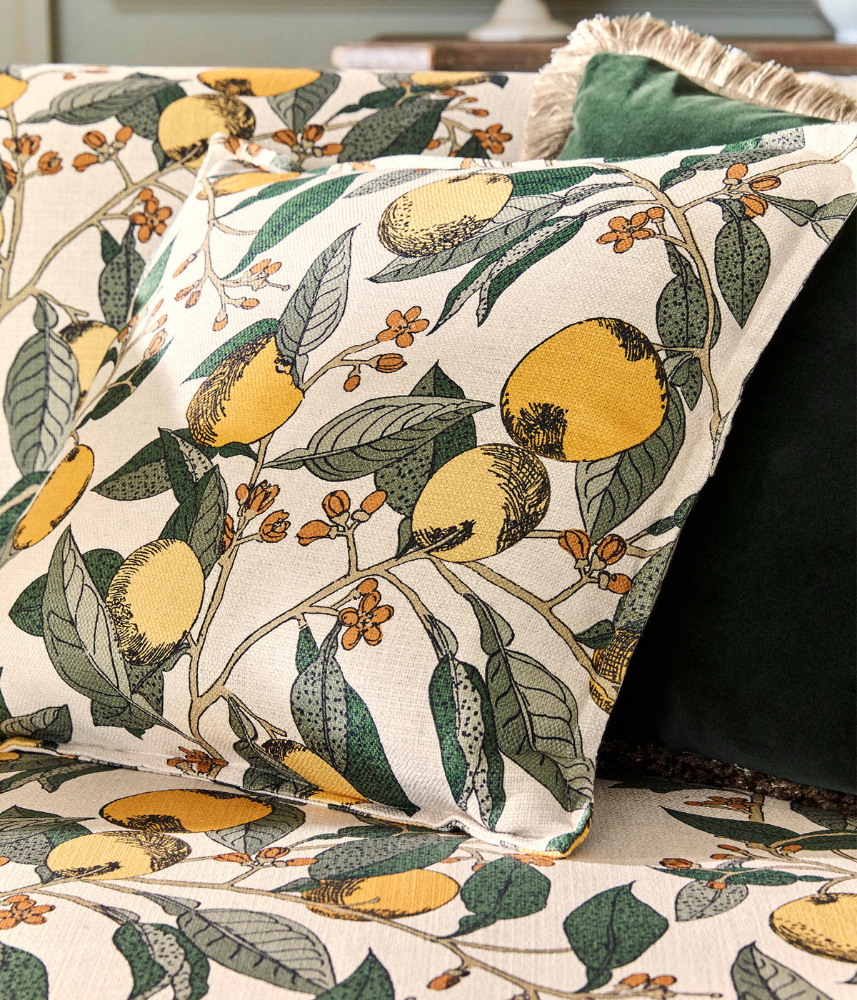 James Hare Orange Grove Lemon and Lime Made to Measure Curtains
