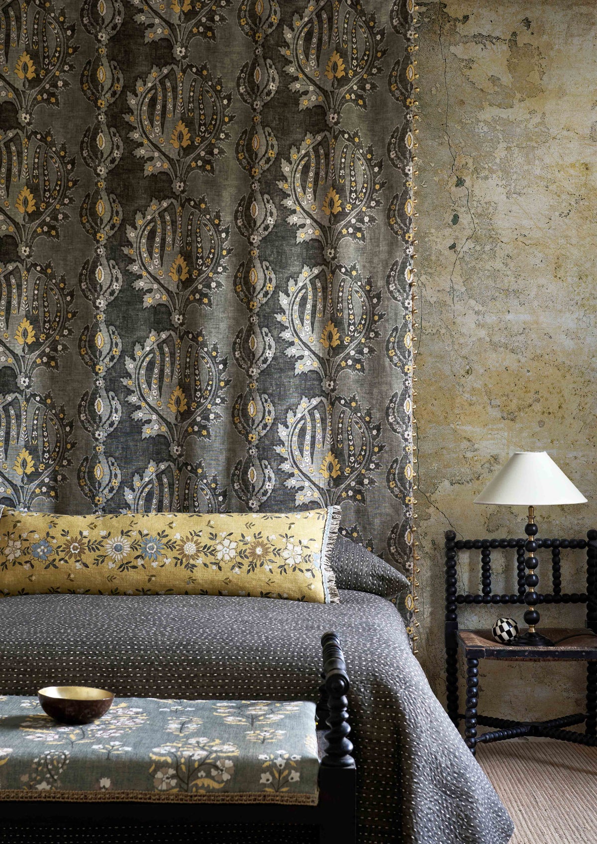Lewis & Wood Freya Forsythia Made to Measure Roman Blinds – lifestyle photograph