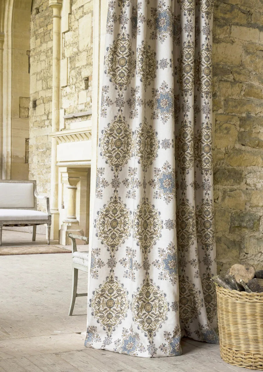 Lewis & Wood Pashmina Navy Ginger Made to Measure Curtains – lifestyle photograph