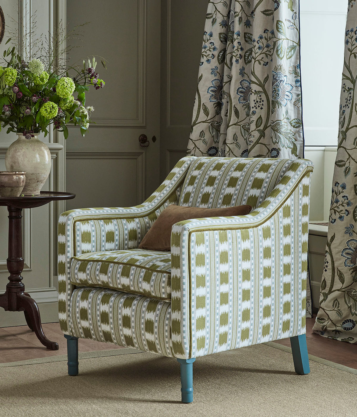 James Hare Paxton Grey/Gold Made to Measure Curtains