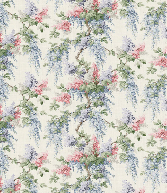 pink/blue - Vita Fabric Linwood 100% Linen