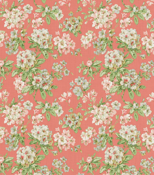 Pink/Orange - Gertrude Fabric Linwood 100% Linen