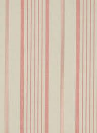 Pink - Ticking Stripe Linen Fabric Kate Forman 100% Linen