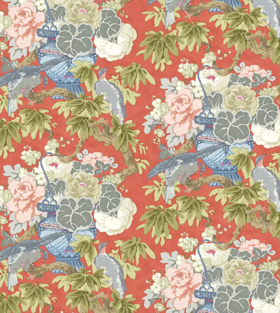 Red Carpet - The Royal Garden Fabric Linwood 100% Linen