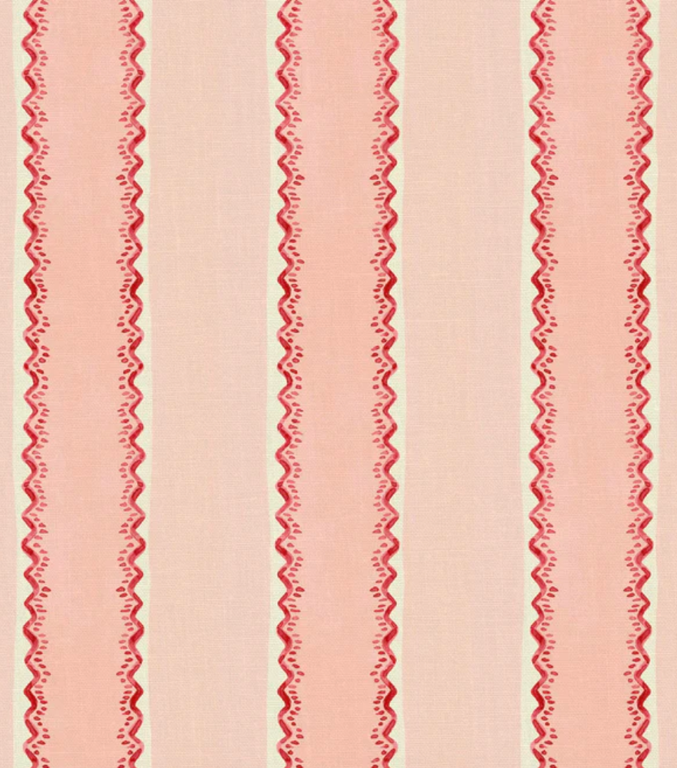 Rhubarb - Croquet Fabric Linwood 100% Linen 