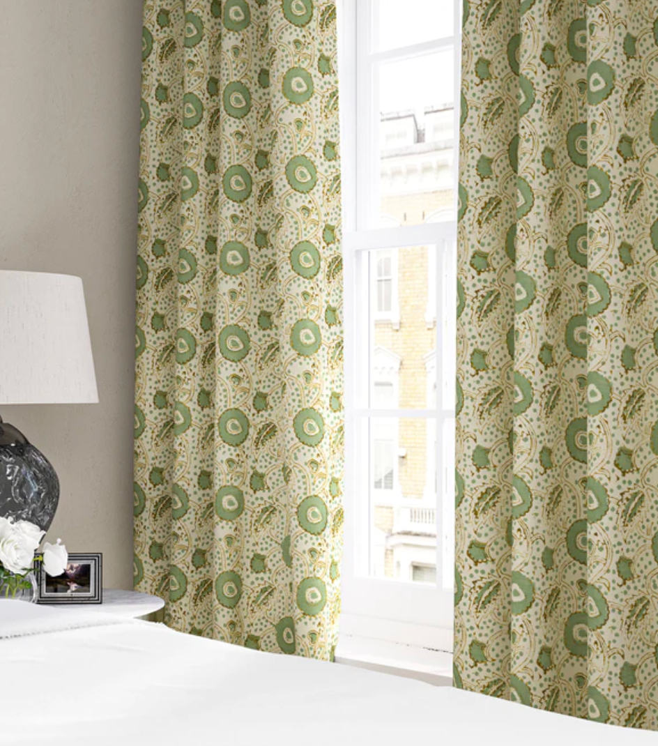 Sage - Rubia Fabric Linwood 100% Linen curtains