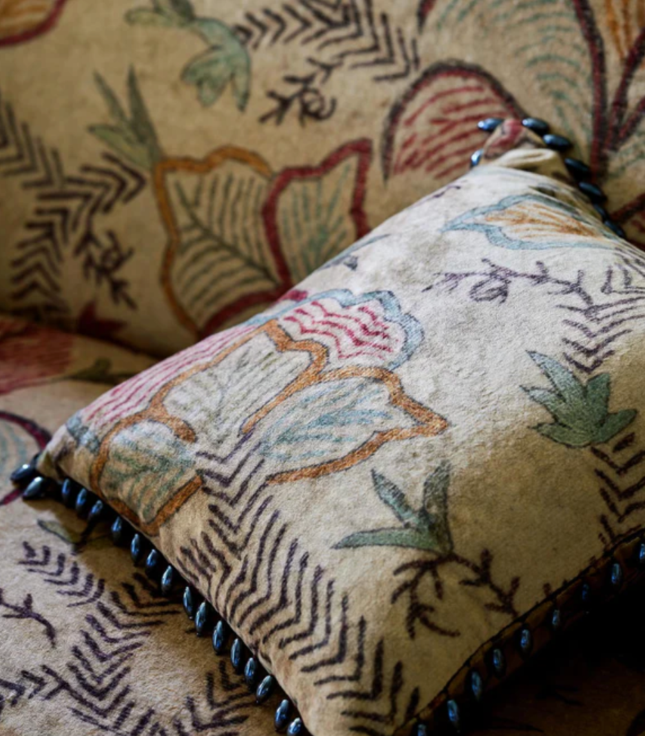 Sand - Songbird Odyssey Velvet by Linwood - Fabric, Curtains, Roman Blinds cushion