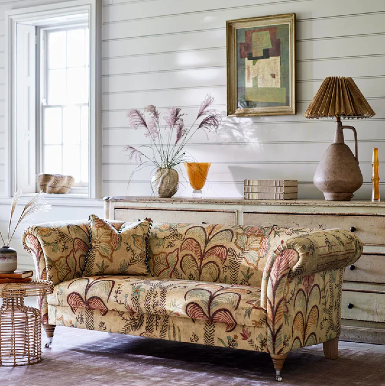 Sand - Songbird Odyssey Velvet by Linwood - Fabric, Curtains, Roman Blinds sofa