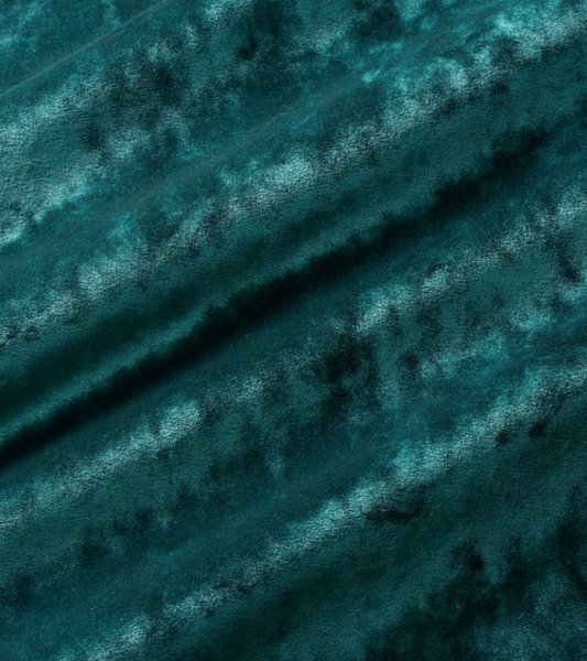 Teal - Alpha Velvet by Linwood - Fabric, Curtains, Roman Blinds