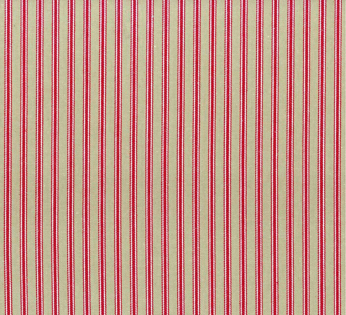 Peony - Antique Ticking Stripe 1 Fabric Ian Mankin 100% Cotton flat