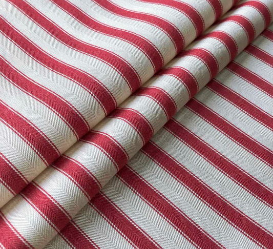 Peony - Ticking Stripe 2 Fabric Ian Mankin 100% Cotton
