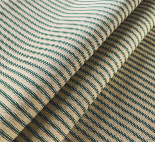 Spruce - Ticking Stripe 1 Rustic Fabric Ian Mankin 100% Cotton
