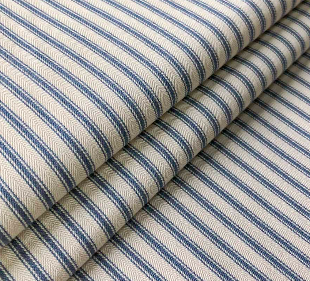 Cooshy Airforce Ticking Stripe 100% Cotton Fabric