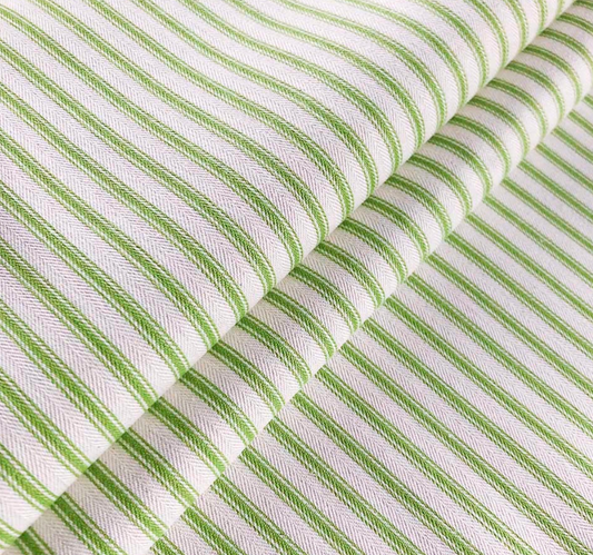 Cooshy Apple Ticking Stripe 100% Cotton Fabric