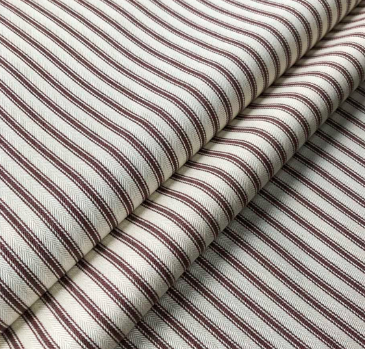 Cooshy Brown Ticking Stripe 100% Cotton Fabric