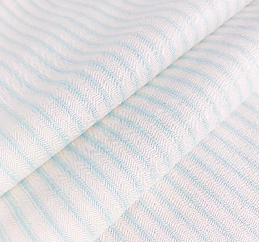 Cooshy Duck Egg Ticking Stripe 100% Cotton Fabric