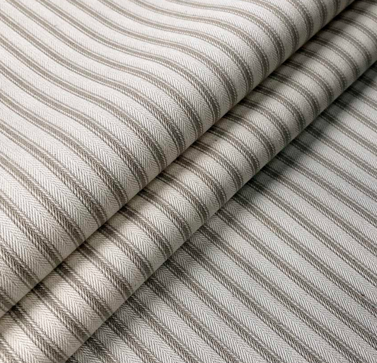 Cooshy Flax Ticking Stripe 100% Cotton Fabric