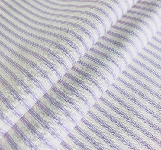 Cooshy Lilac Ticking Stripe 100% Cotton Fabric