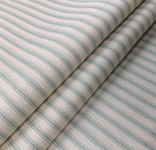 Cooshy Mint Ticking Stripe 100% Cotton Fabric