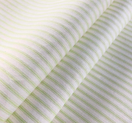 Cooshy Pistachio Ticking Stripe 100% Cotton Fabric