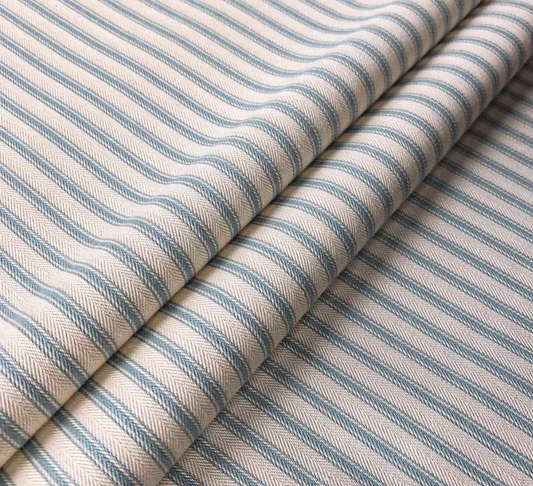 Cooshy Seagreen Ticking Stripe 100% Cotton Fabric