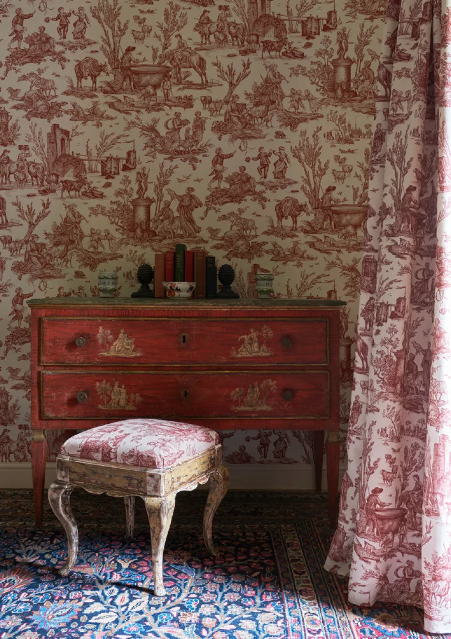 Lewis & Wood Toile Baptiste Rhone Made to Measure Curtains – lifestyle photograph
