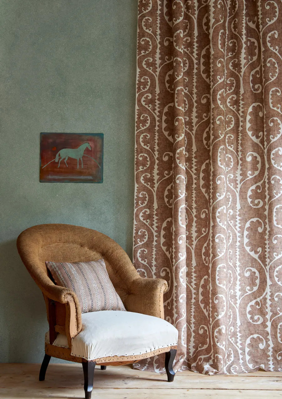 Lewis & Wood Totem Ginger Made to Measure Curtains – lifestyle photograph
