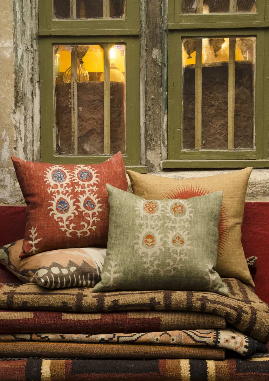 Lewis & Wood Tribal Flame Tree Made to Measure Curtains – lifestyle photograph