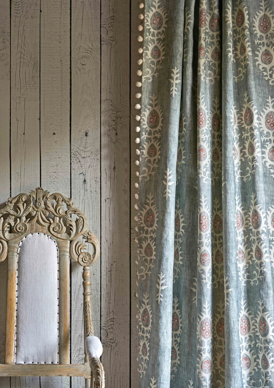 Lewis & Wood Tribal Monsoon Blue Made to Measure Curtains – lifestyle photograph
